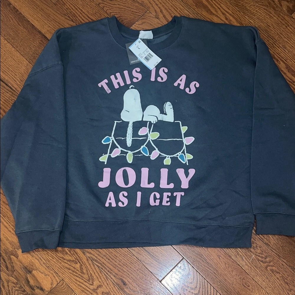 Grayson Threads Black Sweatshirt with Pink and White Design